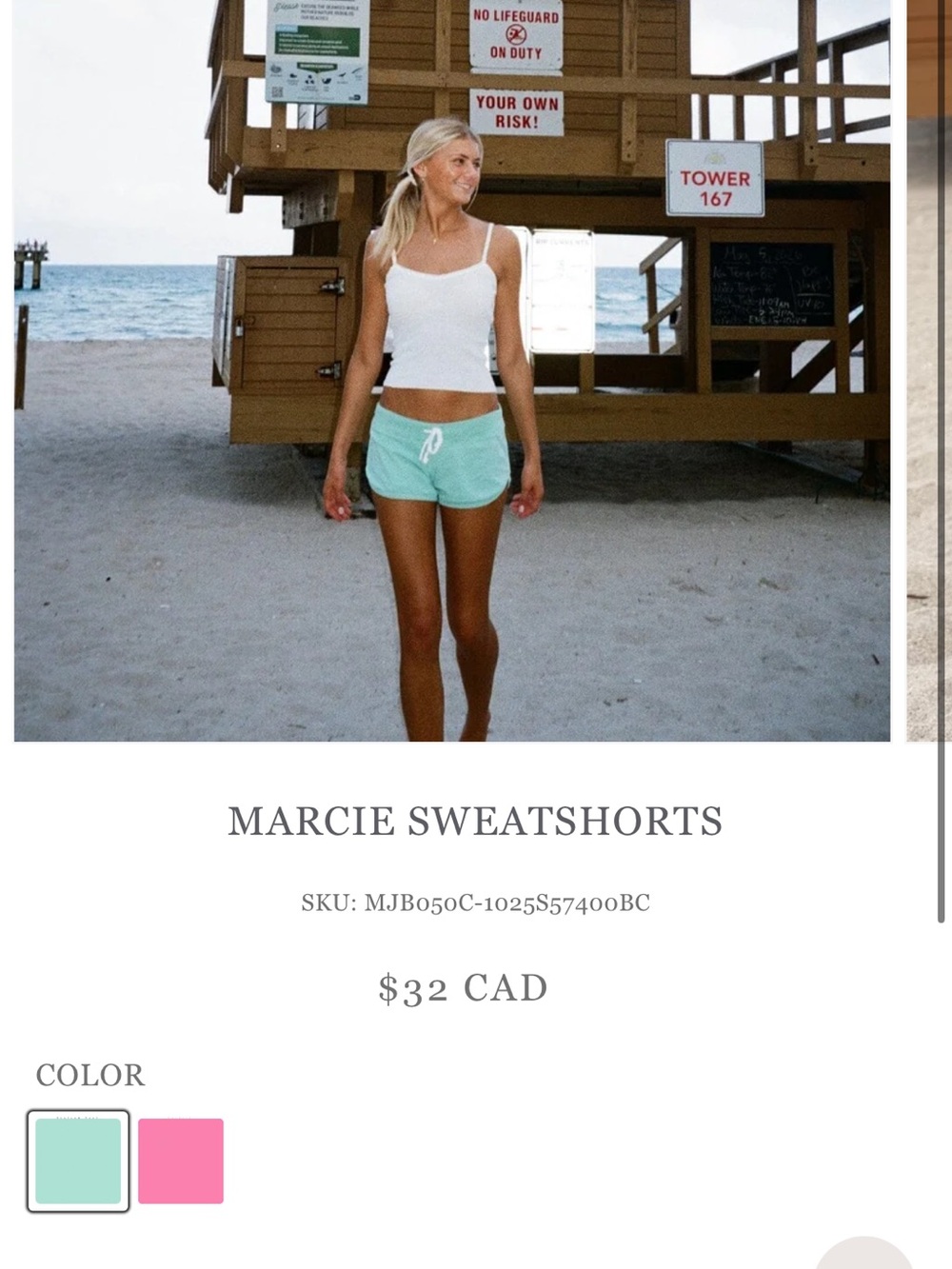 Brandy Melville Marcie Sweatshorts Teal